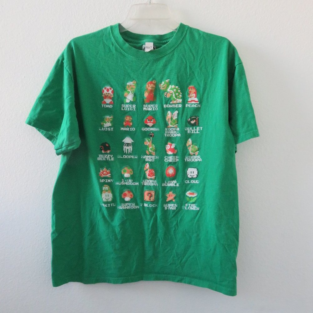 MARIO KART Nintendo Shirt Men's Graphic Short Sleeve T-Shirt Size L